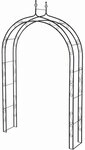 Siena Garden Rosenbogen Oxford, Torbogen, Rankhilfe, verziert, 250cm, 732698