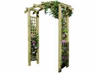 Gartenpirat Pergola Rosenbogen aus Holz mit Rankelementen 160x62x220 cm...