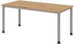 b&uuml;m&ouml; h&ouml;henverstellbarer Schreibtisch H-Serie 160x80 cm in Asteiche, Gestell...