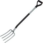 Fiskars Spatengabel f&uuml;r harte, steinige B&ouml;den, Mit 4 Zinken, L&auml;nge: 122 cm,