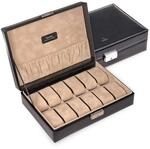 SACHER Uhrenetui f&uuml;r 12 Uhren new Classic/schwarz (Leder)