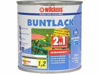 Wilckens 2in1 Acryl Buntlack für Innen und Außen, seidenmatt, 375 ml, RAL 3000