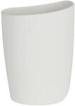 Spirella Zahnputzbecher Zahnb&uuml;rstenhalter Etna 9x7x12,5 cm Steinoptik - Wei&szlig;