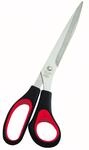 Wedo 97610 Schere (Edelstahl Soft, 10 Zoll, Softgriff 25,5 cm) schwarz/rot
