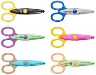 Fiskars Kinder-Dekorscheren, 6 St&uuml;ck, Inkl. Aufbewahrungstasche, L&auml;nge: 13 cm, F&uuml;r