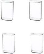 Mepal 4-tlg Vorratsdosen Spar-Set Modula 2000 ml Wei&szlig; Vorratsdose...