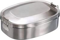 Vesperbox Klappbox Vesperdose Fr&uuml;hst&uuml;cksbox Brotdose Edelstahl klein (16x12cm)
