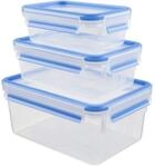 EMSA Clip & Close Frischhaltedosen-Set, rechteckig, 0,55 L u. 1,00 L u. 2,20 L,