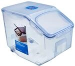 LocknLock PP Classic K&uuml;chen Caddy mit Klappdeckel | inkl. Dosierbecher | 12L | 35 x