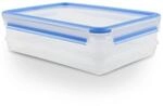 EMSA Clip & Close Frischhaltedosen-Set, rechteckig, 1,65L+ 1 L, Aufschnittboxsystem