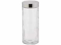 Kela "Bera (Vorratsdosen Set, Glas/Edelstahl, transparent/Silber, 2,2 Liter