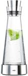 Emsa 514233 Flow Slim Glaskaraffe, mit K&uuml;hlelement, Glas, Elegantes Design, 1 Liter,
