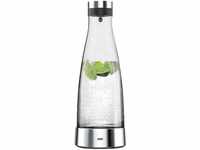 Emsa 515667 Flow Bottle Glaskaraffe | mit Kühlelement |1 Liter | Automatische