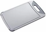 Silit Schneidebrett 38 x 25 cm rechteckig, Kunststoff, Tranchierbrett mit Saftrillen,