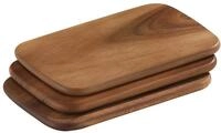 Zassenhaus 0000055009 3er-Set Fr&uuml;hst&uuml;cksbretter, Holz, braun, 1 x 15 x 22 cm,