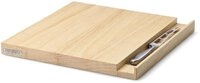 Continenta K&auml;se Schneidebrett inkl. K&auml;semesser, K&auml;sebrett aus Gummibaumholz,