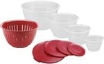 Westmark Sch&uuml;ssel-Set, 4 Sch&uuml;sseln inkl. Deckeln und Sieb/Seiher, 9 teilig,