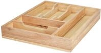 Zeller 24045 Besteckkasten, Gummibaum, ca. 34 x 43 x 6 cm, Rot, 1 - Pack