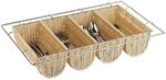 APS 11965 BUFFET GN 1/1 Beige Plastikbesteck Spender mit Metalldraht und 4 F&auml;chern,
