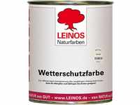 LEINOS Wetterschutzfarbe 750 ml | Altweiß Holzlasur für Holzfassaden Fenster