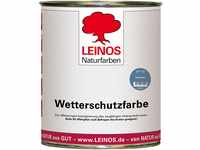 LEINOS Wetterschutzfarbe 750 ml | Friesenblau Holzlasur für Holzfassaden...
