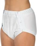 Suprima PVC-Inkontinenzslip - f&uuml;r Damen und Herren - Gr. M - kn&ouml;pfbar - wei&szlig; - 1
