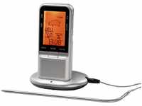 Xavax Digitales Funk Bratenthermometer (mit Küchenuhr, tragbarer...