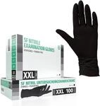 SF Nitrilhandschuhe XXL Schwarz &ndash; 100 St&uuml;ck Einweghandschuhe, latexfrei 