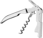 FACKELMANN Doublepull Kellnerkorkenzieher, Weinflaschen&ouml;ffner mit Folienschneider,