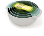 Joseph Joseph Nest 9 Plus, 9-teiliges kompaktes Lebensmittelzubereitungsset mit Sieb