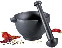 Zassenhaus M&ouml;rser XL mit St&ouml;&szlig;el aus Gusseisen in der Farbe Schwarz Matt, Ma&szlig;e: