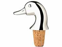 EDZARD Flaschenkorken Ente, edel versilbert und anlaufgeschützt, Höhe 8 cm