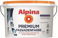 Alpina Premium Fassadenfarbe &ndash; wei&szlig;, matt &ndash; hochwertige Aussenfarbe mit langem