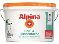Alpina Bad- und Küchenfarbe in weiß matt – Anti-Schimmel Wandfarbe für