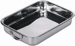 Kr&uuml;ger 15130 Edelstahl-Vierkantpfanne, schwer, 30 cm, Silber
