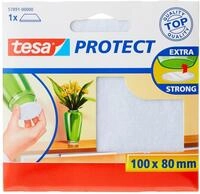 tesa Protect Filzgleiter, rechteckig, 100mm:80mm, wei&szlig;, 1 St&uuml;ck