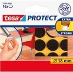 tesa Protect Filzgleiter, rund, &Oslash;18mm, braun, 16 St&uuml;ck