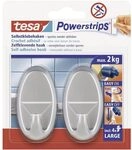 tesa Powerstrips Haken Large OVAL - Selbstklebender Wandhaken f&uuml;r Glas,...