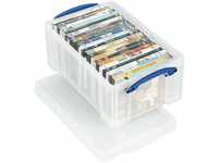 Really Useful Box 9-Liter-Aufbewahrungsbox aus Kunststoff, transparent