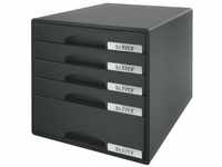 Leitz Schubladenbox mit 5 Schubladen, Für die Aufbewahrung von A4 Dokumenten und
