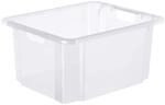 Rotho Reverso gro&szlig;e Dreh- und Stapelbox 46l, Kunststoff (PP) BPA-frei, transparent,