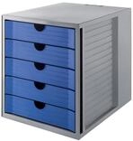 HAN Schubladenbox SYSTEMBOX KARMA mind. 80% Recycling-Kunststoff mit 5 geschlossenen