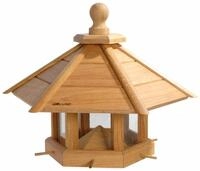 Luxus-Vogelhaus 46131e Gro&szlig;es XXL Vogelhaus "Anflug" aus Holz (Eiche) f&uuml;r Garten,
