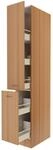 Smart M&ouml;bel Apothekerschrank Namu 30 cm &ndash; Buche &ndash; Hochschrank mit Ausz&uuml;gen f&uuml;r
