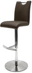Robas Lund Barstuhl Braun 360&deg;drehbar mit Kunstlederbezug, belastbar bis 120 kg