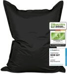 Lumaland Riesen-Sitzsack XXL 140x180 cm | Wasserfestes Indoor & Outdoor Liegekissen