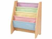 KidKraft Pastellfarbenes Bücherregal aus Holz, Kinderregal, Möbel für das