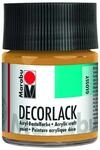Marabu 11300005784 - Decorlack Acryl Metallic-Gold 784, 50 ml, hochgl&auml;nzender