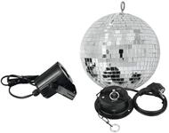 EUROLITE Spiegelkugelset 20cm mit LED Spot | Set bestehend aus Motor, Spiegelkugel,