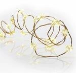 hellum 570830 LED-Lichterkette blankes Kabel 20 LEDs Indoor warm-wei&szlig; Motiv Stern